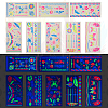 8 Sheets 8 Style Creative Fluorescent Arm Removable Temporary Tattoos Paper Stickers STIC-TA0002-02-3