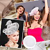Linen Cloth Mini Hat Fascinator Base AJEW-WH0472-53A-6