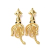 Brass Pave Cubic Zirconia Pendants X-KK-A271-01B-G-1