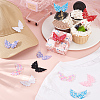 105Pcs 7 Colors Angel Wing Polyester Embroidery Appliques PATC-GA0001-27-4