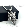 Vintage Punk 304 Stainless Steel Cow Devil Pendant Necklaces for Men QK5762-6
