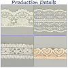 4 Styles Polyester Lace Trim OCOR-GF0005-25C-5