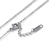 304 Stainless Steel Cable Necklaces NJEW-G081-08P-3