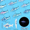 12Pcs Transparent Luminous Acrylic Pendants TACR-YW0003-43-3