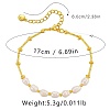 Elegant Natural Freshwater Pearl & Brass Beaded Bracelets for Women RP0175-6
