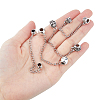 SUPERFINDINGS 8Pcs 4 Styles Zinc Alloy European Beads FIND-FH0005-68-4