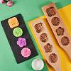 Star & & Flower & Flat Round & Square Wooden Press Mooncake Molds BAKE-SZ0001-07-4