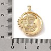 Brass Micro Pave Clear Cubic  Zirconia Pendants CU-CBA7960-13G-3