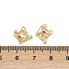Ocean Theme Brass Micro Pave Cubic Zirconia Charms KK-F902-08H-G-3