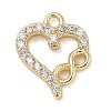 Brass with Cubic Zirconia Charms KK-Q817-05G-1