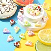 30Pcs 5 Colors Opaque Resin Imitation Food Pendants RESI-CJ0003-45-6