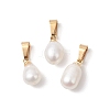 Natural Cultured Freshwater Pearl Rice Charms X-PALLOY-JF04823-1