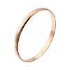 304 Stainless Steel Plain Bangles for Women BJEW-V004-02B-RG-4