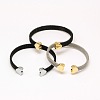 304 Stainless Steel Mesh Bangles BJEW-N225-34-1