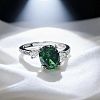 Brass Micro Pave Cubic Zirconia Finger Rings FS-WG962D3-07-1