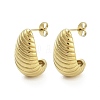 Ion Plating(IP) 304 Stainless Steel Stud Earrings for Women EJEW-N054-35G-1