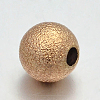 Brass Round Textured Spacer Beads KK-L051-04-4mm-1