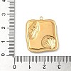304 Stainless Steel Epoxy Resin with Natural Shell and Sequins Inside Pendants STAS-L026-17G-D04-3