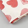Valentine's Day Heart Pattern Linen Table Runner AJEW-WH20816-014A-2