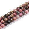 Natural Rhodonite Beads Strands G-Z002-01-6mm-1