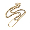Titanium Steel Link &Herringbone Chains Three Layers Necklaces NJEW-D054-02G-2