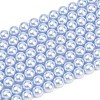 Frosted Glass Pearl Beads Strands GLAA-A044-08A-07-1