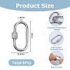 6Pcs Stainless Steel Locking Carabiner FIND-HS0002-46-2