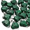 Synthetic Malachite Pendants G-Z067-02P-12-1