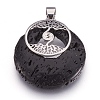 Natural Lava Rock Pendants KK-F751-B19-2