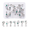 Spritewelry 14Pcs 7 Style Brass Micro Pave Cubic Zirconia Ice Pick Pinch Bails KK-SW0001-01-1