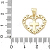 Religion Cross Brass Micro Pave Clear Cubic Zirconia Pendants CU-CBA83A6-03F-G02-3