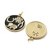 Brass Micro Pave Cubic Zirconia Pendants KK-U060-05G-2