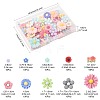 100Pcs 10 Styles Opaque Resin Cabochons CRES-FS0001-25-4