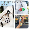 10Pcs 5 Styles PVC Opaque Plastic Pendants KY-TA0001-53-7