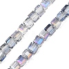 Electroplate Glass Beads Strands EGLA-D018-4x4mm-18-1