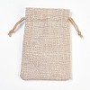 Polyester Imitation Burlap Packing Pouches ABAG-WH0008-03-1