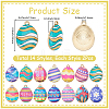 28Pcs 14 Colors Printed Alloy Pendants ENAM-BM0001-31-2
