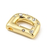 Brass Micro Pave Clear Cubic Zirconia Pendants KK-E093-04G-D-2