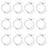 12Pcs 304 Stainless Steel Rolo Chain Slider Bracelet/Bolo Bracelets Making MAK-UN0001-19-1