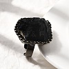 Natural Tourmaline Irregular Nugget Open Cuff Rings G-A278-03AB-02-3