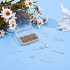 300Pcs 304 Stainless Steel Flat Head Pins STAS-ME0003-70-4