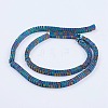 Electroplate Non-Magnetic Synthetic Hematite Beads Strands G-F562-02-B02-2
