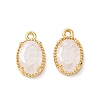 Brass Crushed Ice Cut Cubic Zirconia Pendants KK-D024-24A-G-1