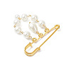 3Pcs 3 Styles Iron Glass Pearl Beads Kilt Pins Brooch JEWB-BR00188-5