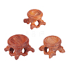 AHADERMAKER 3Pcs 3 Style Wood Crystal Ball Display Pedestal ODIS-GA0001-20A-1