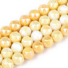 Anti-Tarnish Electroplate Glass Beads Strands GLAA-N010-10mm-01-1