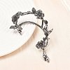 316 Surgical Stainless Flower Cuff Earrings LS-EJEW-C160-05A-4