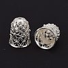 Apetalous Hollow Bell with Flower Brass Bead Caps KK-TA0003-01S-2