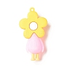 Opaque Resin Cute Duck Big Pendants RESI-D065-B01-2