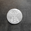 Engraved Natural Selenite Cup Mats DJEW-PW0013-01D-1